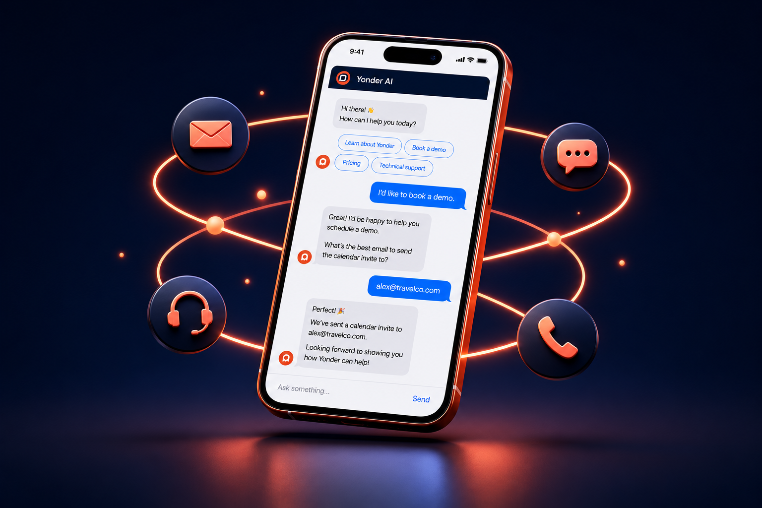 Yonder chatbot helping a customer