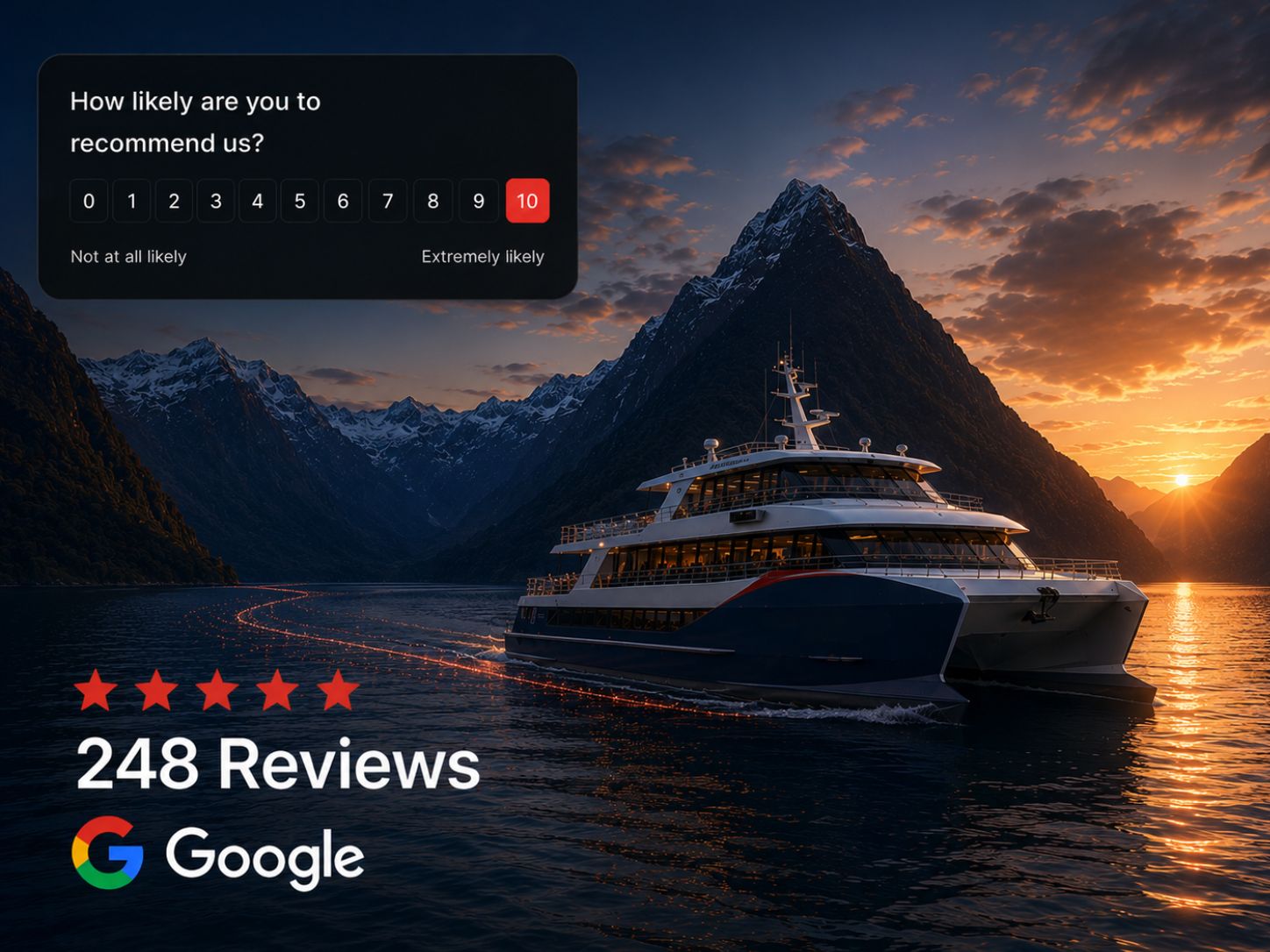Yonder Reviews dashboard with NPS feedback